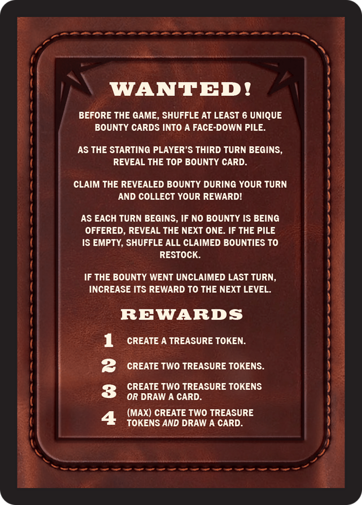 Bounty: Squeakers the Sly // Bounty Rules Double-Sided Token [Outlaws of Thunder Junction Commander Tokens] | Exor Games Bridgewater