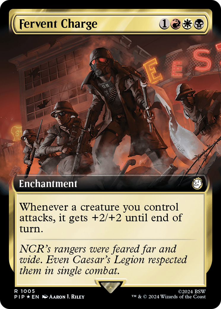 Fervent Charge (Extended Art) (Surge Foil) [Fallout] | Exor Games Bridgewater