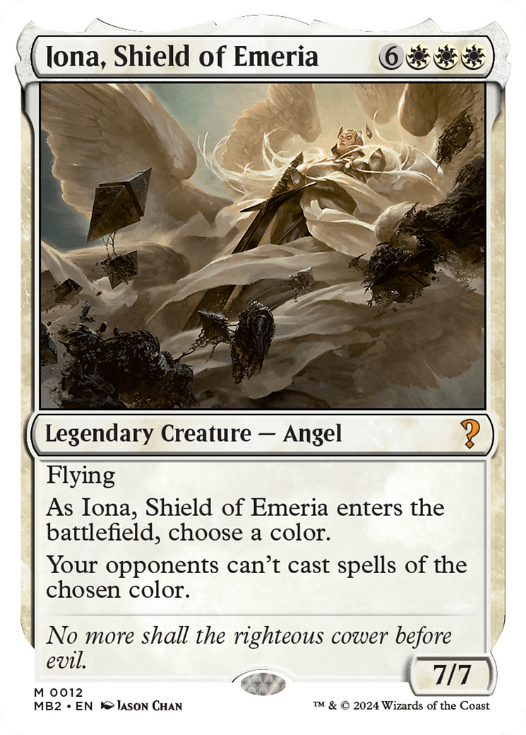 Iona, Shield of Emeria (White Border) [Mystery Booster 2] | Exor Games Bridgewater