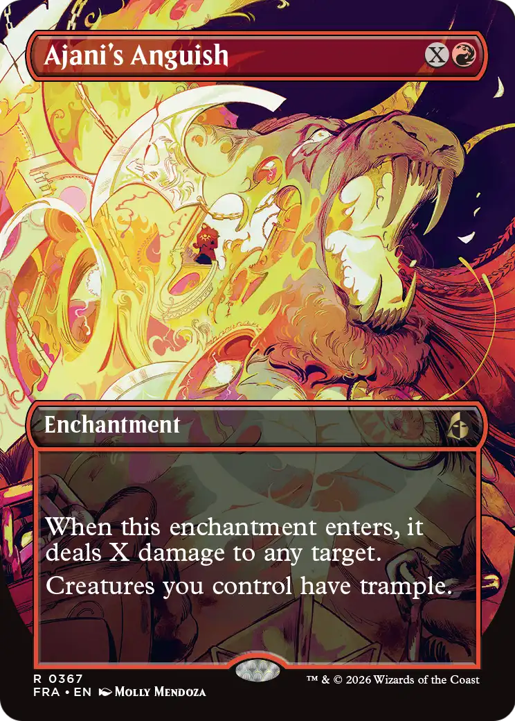 Ajani's Anguish (Borderless) [Reality Fracture] | Exor Games Bridgewater