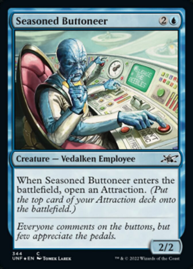 Seasoned Buttoneer (Galaxy Foil) [Unfinity] | Exor Games Bridgewater