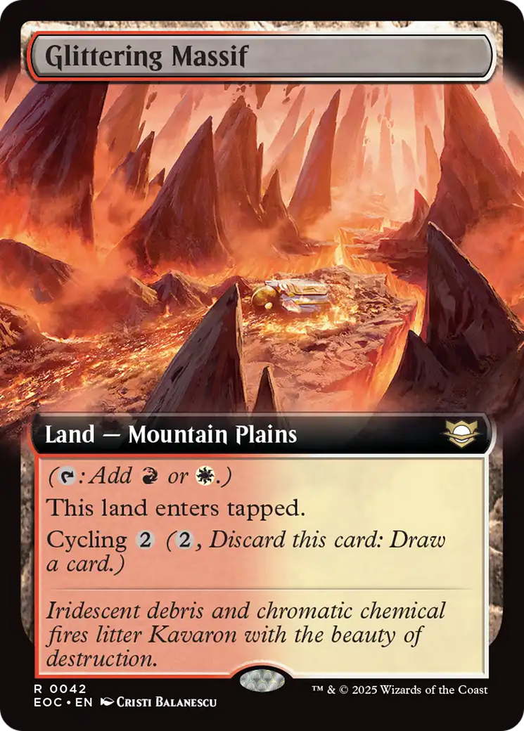 Glittering Massif (Extended Art) [Edge of Eternities Commander] | Exor Games Bridgewater