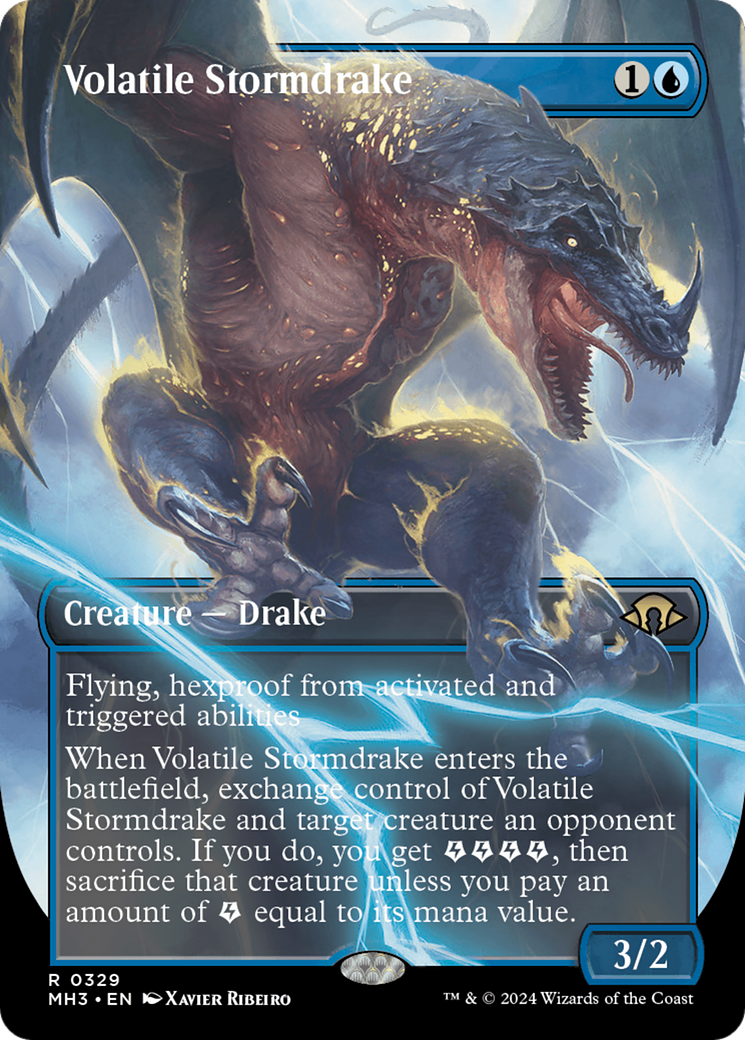 Volatile Stormdrake (Borderless) [Modern Horizons 3] | Exor Games Bridgewater