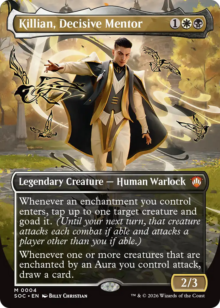 Killian, Decisive Mentor (Borderless) [Secrets of Strixhaven Commander] | Exor Games Bridgewater