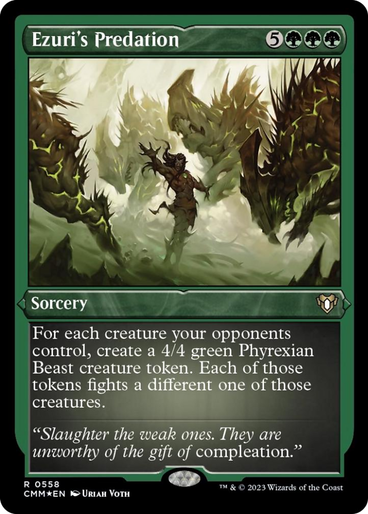 Ezuri's Predation (Foil Etched) [Commander Masters] | Exor Games Bridgewater