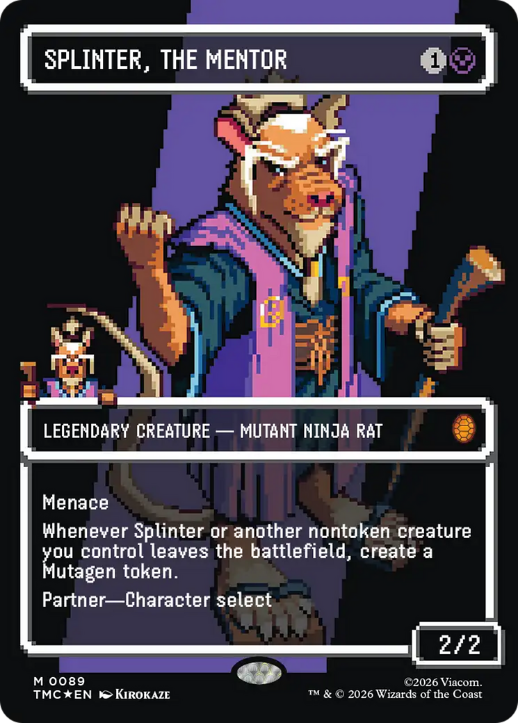 Splinter, the Mentor (0089) (Borderless) (Surge Foil) [Teenage Mutant Ninja Turtles Commander] | Exor Games Bridgewater