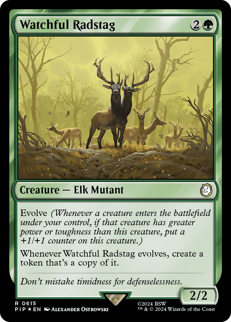 Watchful Radstag (Surge Foil) [Fallout] | Exor Games Bridgewater