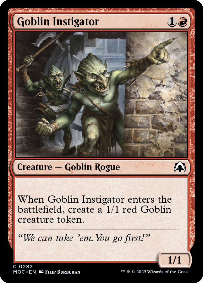 Goblin Instigator [March of the Machine Commander] | Exor Games Bridgewater