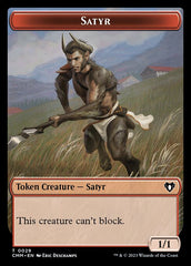 Spirit (0010) // Satyr Double-Sided Token [Commander Masters Tokens] | Exor Games Bridgewater