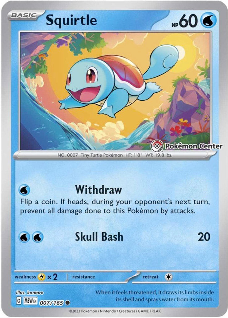 Squirtle (007/165) (Pokemon Center Exclusive) [Scarlet & Violet: Black Star Promos] | Exor Games Bridgewater