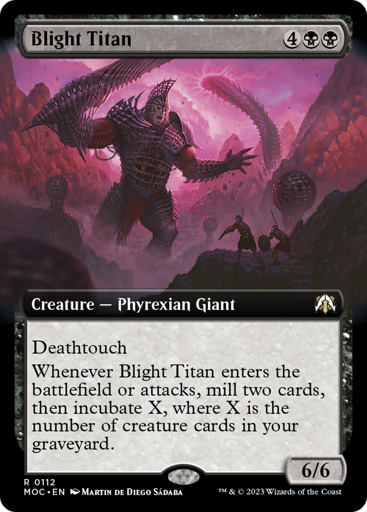 Blight Titan (Extended Art) [March of the Machine Commander] | Exor Games Bridgewater