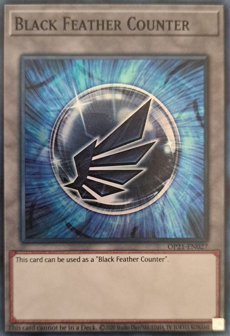 Black Feather Counter [OP21-EN027] Super Rare | Exor Games Bridgewater