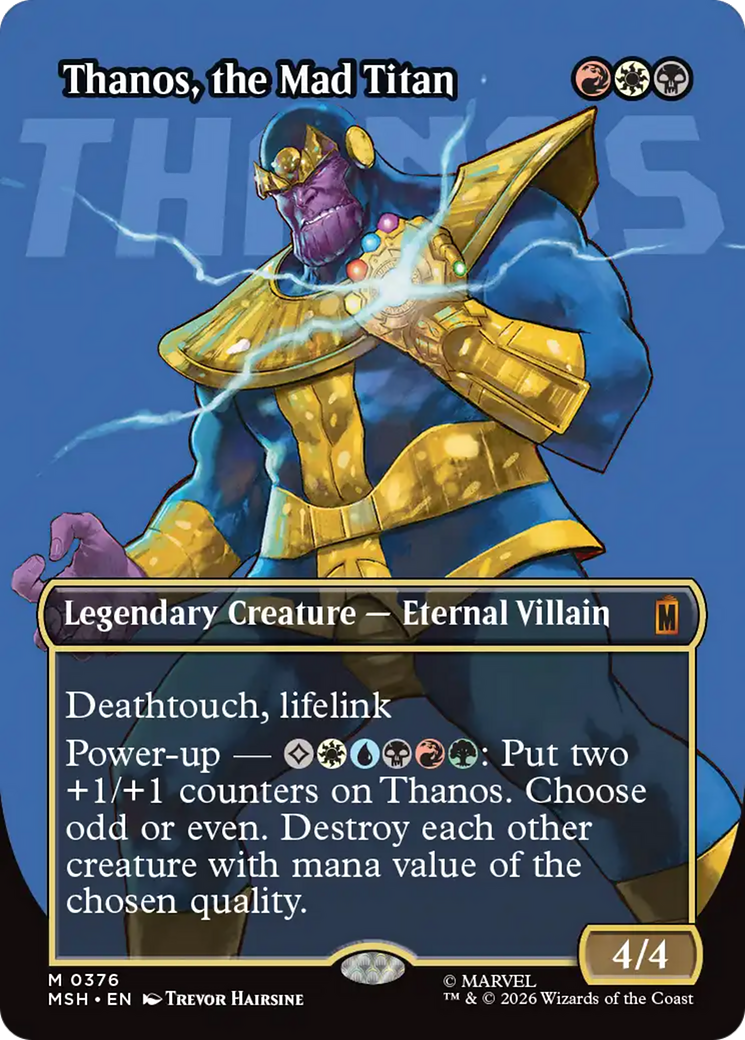 Thanos, the Mad Titan (Borderless) (0367) [Marvel Super Heroes] | Exor Games Bridgewater