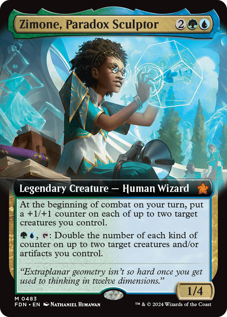 Zimone, Paradox Sculptor (Extended Art) [Foundations] | Exor Games Bridgewater