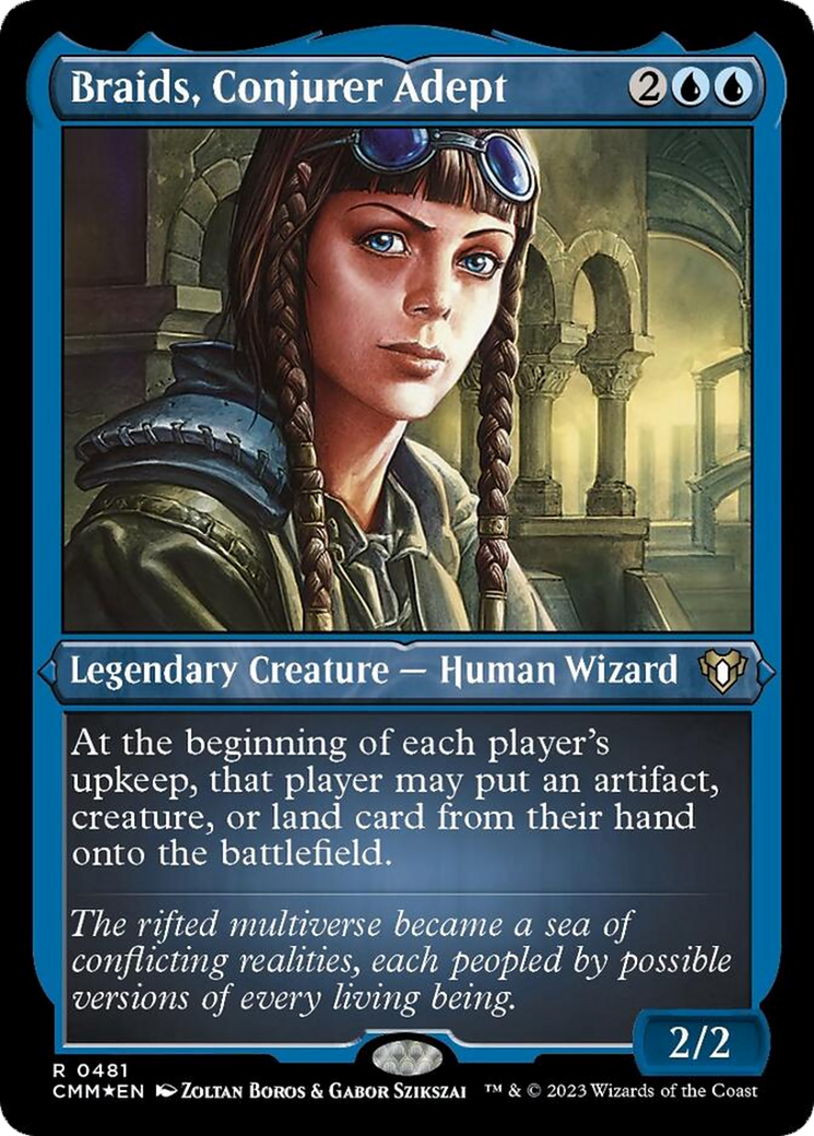 Braids, Conjurer Adept (Foil Etched) [Commander Masters] | Exor Games Bridgewater