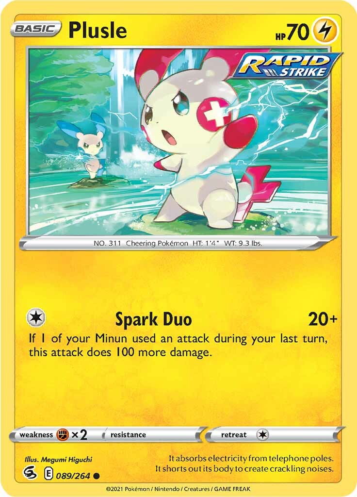 Plusle (089/264) [Sword & Shield: Fusion Strike] | Exor Games Bridgewater