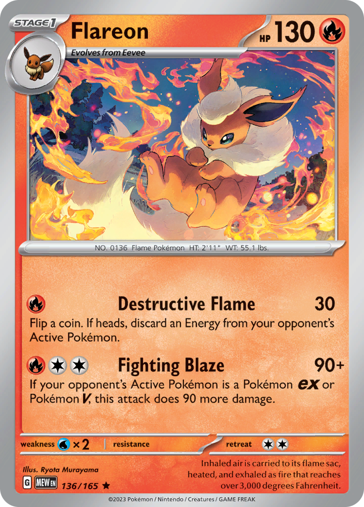 Flareon (136/165) [Scarlet & Violet 151] | Exor Games Bridgewater
