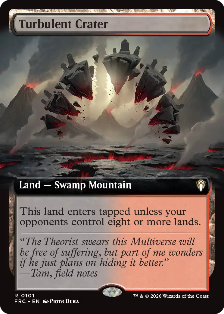 Turbulent Crater (Extended Art) [Reality Fracture Commander] | Exor Games Bridgewater