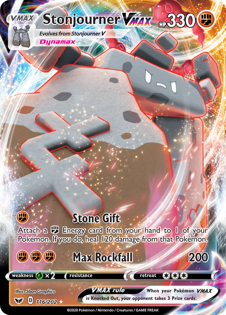 Stonjourner VMAX (116/202) [Sword & Shield: Base Set] | Exor Games Bridgewater