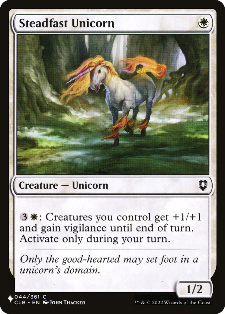 Steadfast Unicorn [The List Reprints] | Exor Games Bridgewater