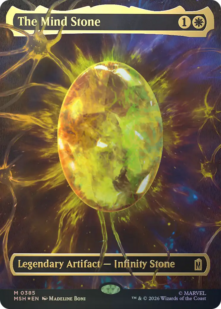 The Mind Stone (Borderless) (Cosmic Foil) [Marvel Super Heroes] | Exor Games Bridgewater