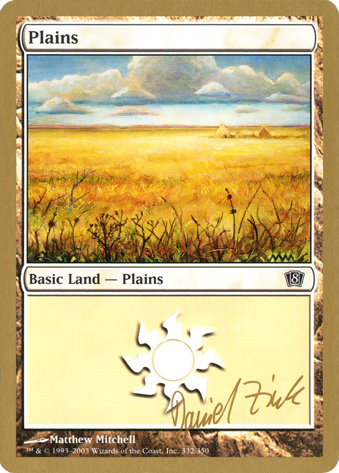 Plains (dz332) (Daniel Zink) [World Championship Decks 2003] | Exor Games Bridgewater