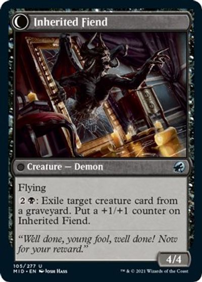 Heirloom Mirror // Inherited Fiend [Innistrad: Midnight Hunt] | Exor Games Bridgewater