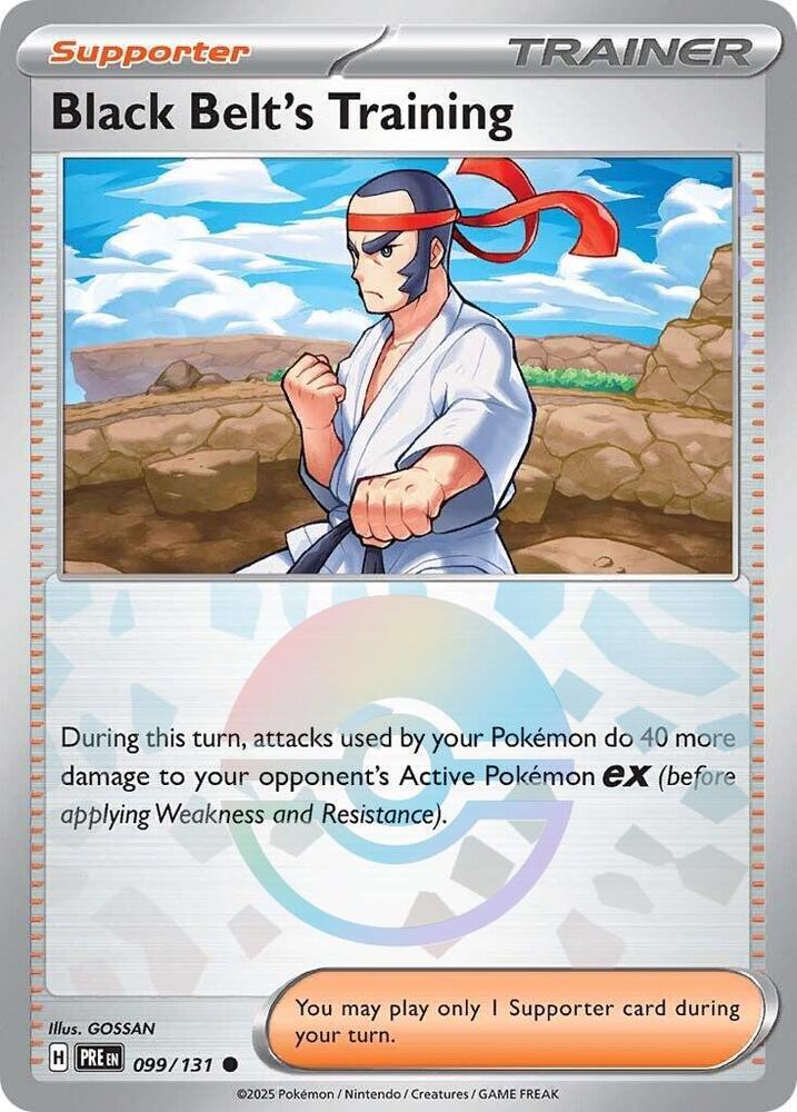 Black Belt's Training (099/131) (Poke Ball Pattern) [Scarlet & Violet: Prismatic Evolutions] | Exor Games Bridgewater