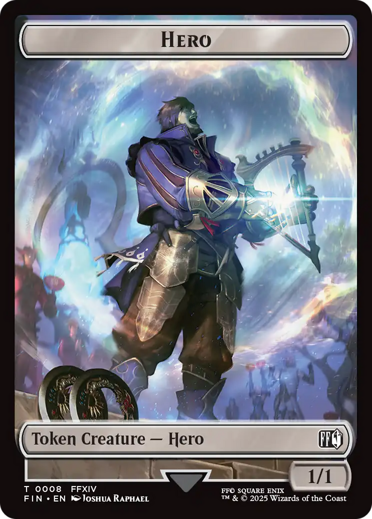 Hero (0008) // Bird (0017) Double-Sided Token [FINAL FANTASY Tokens] | Exor Games Bridgewater
