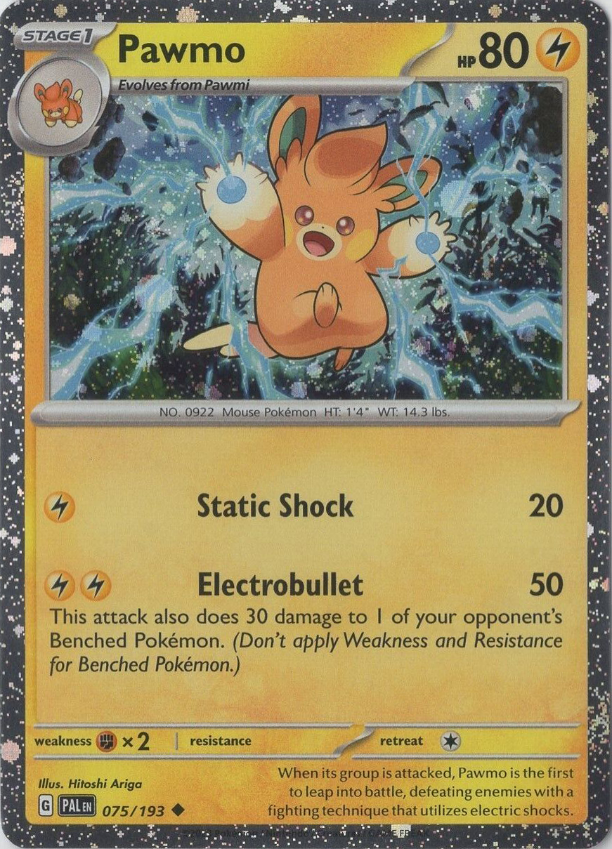 Pawmo (075/193) (Cosmos Foil) [Scarlet & Violet: Paldea Evolved] | Exor Games Bridgewater