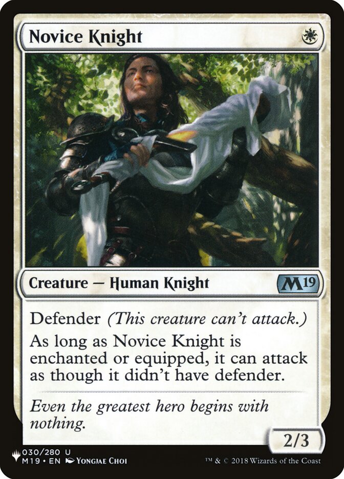 Novice Knight [The List] | Exor Games Bridgewater