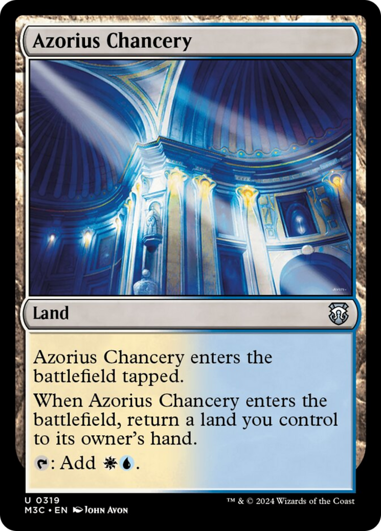 Azorius Chancery (Ripple Foil) [Modern Horizons 3 Commander] | Exor Games Bridgewater