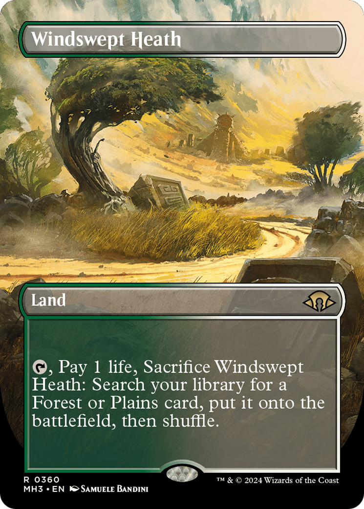 Windswept Heath (Borderless) [Modern Horizons 3] | Exor Games Bridgewater