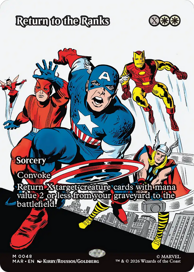 Return to the Ranks (Borderless) [Marvel Universe: Eternal-Legal] | Exor Games Bridgewater
