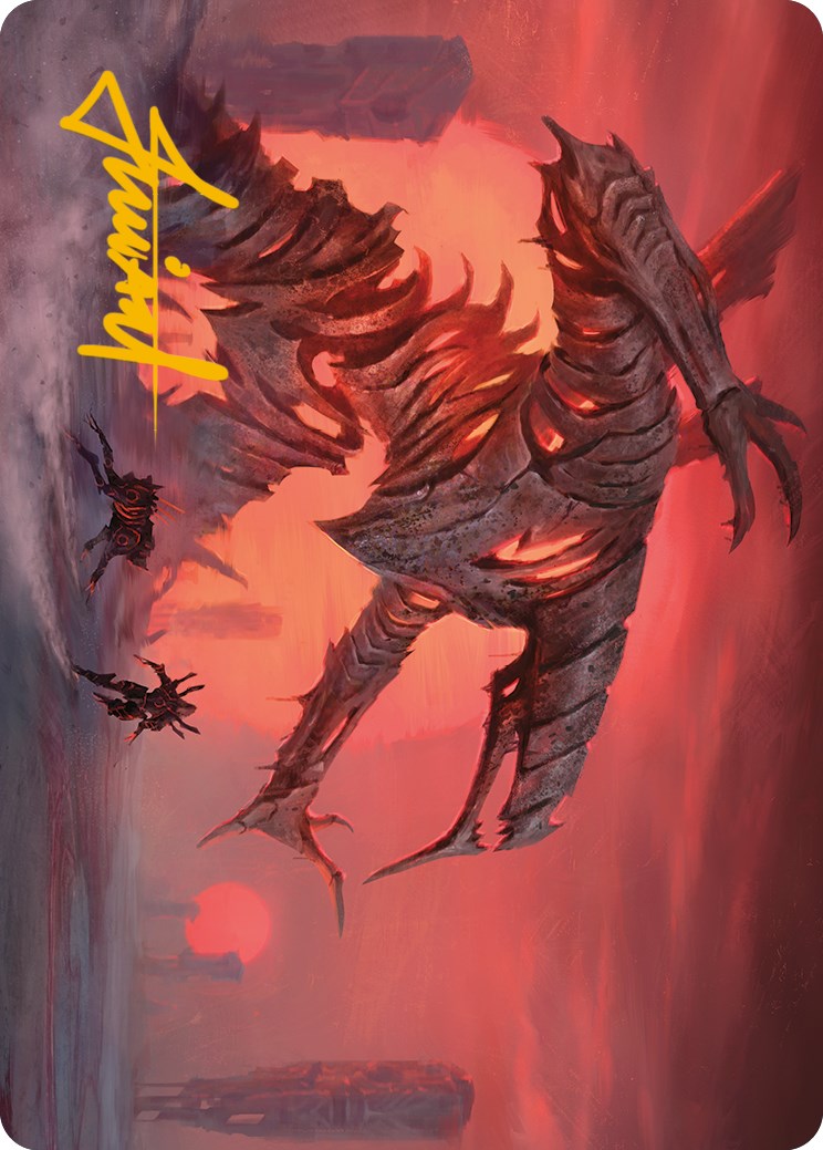 Red Sun's Zenith Art Card (Gold-Stamped Signature) [Phyrexia: All Will Be One Art Series] | Exor Games Bridgewater