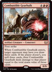 Combustible Gearhulk [Duskmourn: House of Horror Commander] | Exor Games Bridgewater