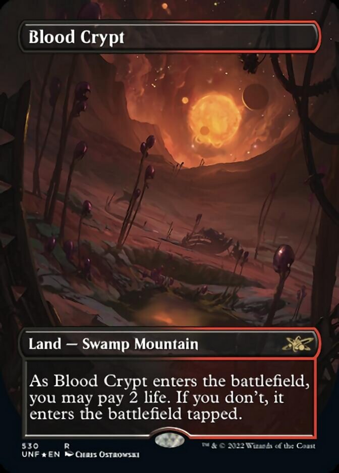 Blood Crypt (Borderless) (Galaxy Foil) [Unfinity] | Exor Games Bridgewater