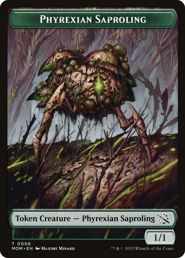 Treasure (20) // Phyrexian Saproling Double-Sided Token [March of the Machine Tokens] | Exor Games Bridgewater