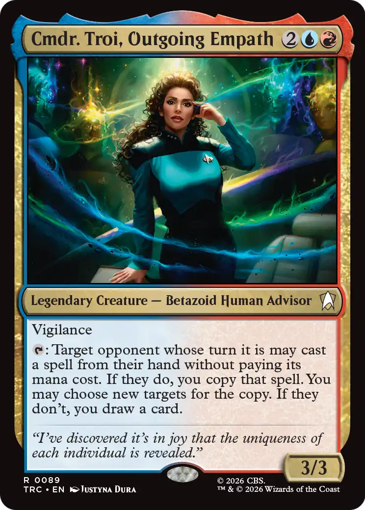 Cmdr. Troi, Outgoing Empath (Surge Foil) [Star Trek Commander] | Exor Games Bridgewater