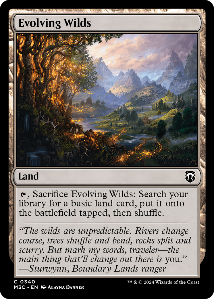 Evolving Wilds (Ripple Foil) [Modern Horizons 3 Commander] | Exor Games Bridgewater