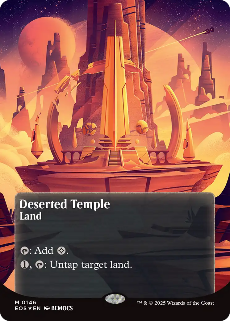 Deserted Temple (0146) (Borderless) (Galaxy Foil) [Edge of Eternities: Stellar Sights] | Exor Games Bridgewater