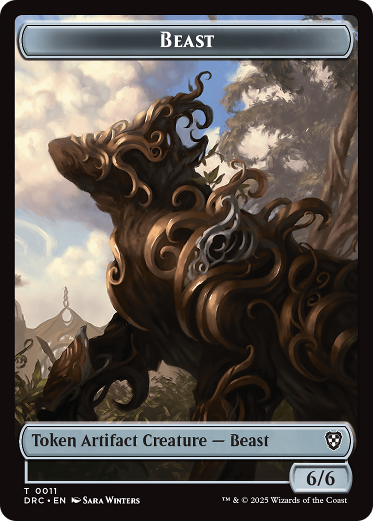 Beast (0010) // Beast (0011) Double-Sided Token [Aetherdrift Commander] | Exor Games Bridgewater