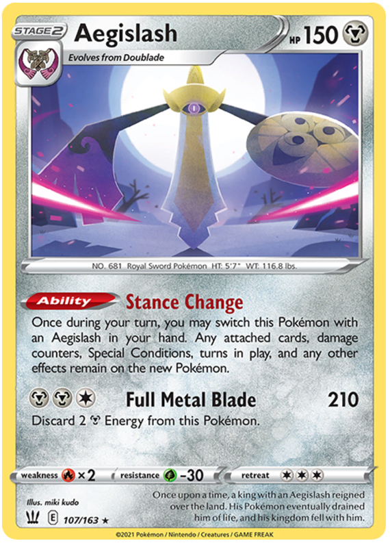 Aegislash (107/163) (107/163) [Sword & Shield: Battle Styles] | Exor Games Bridgewater