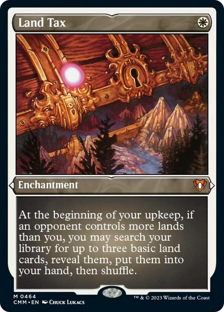 Land Tax (Foil Etched) [Commander Masters] | Exor Games Bridgewater