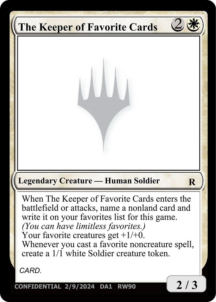 The Keeper of Favorite Cards [Unknown Event] | Exor Games Bridgewater