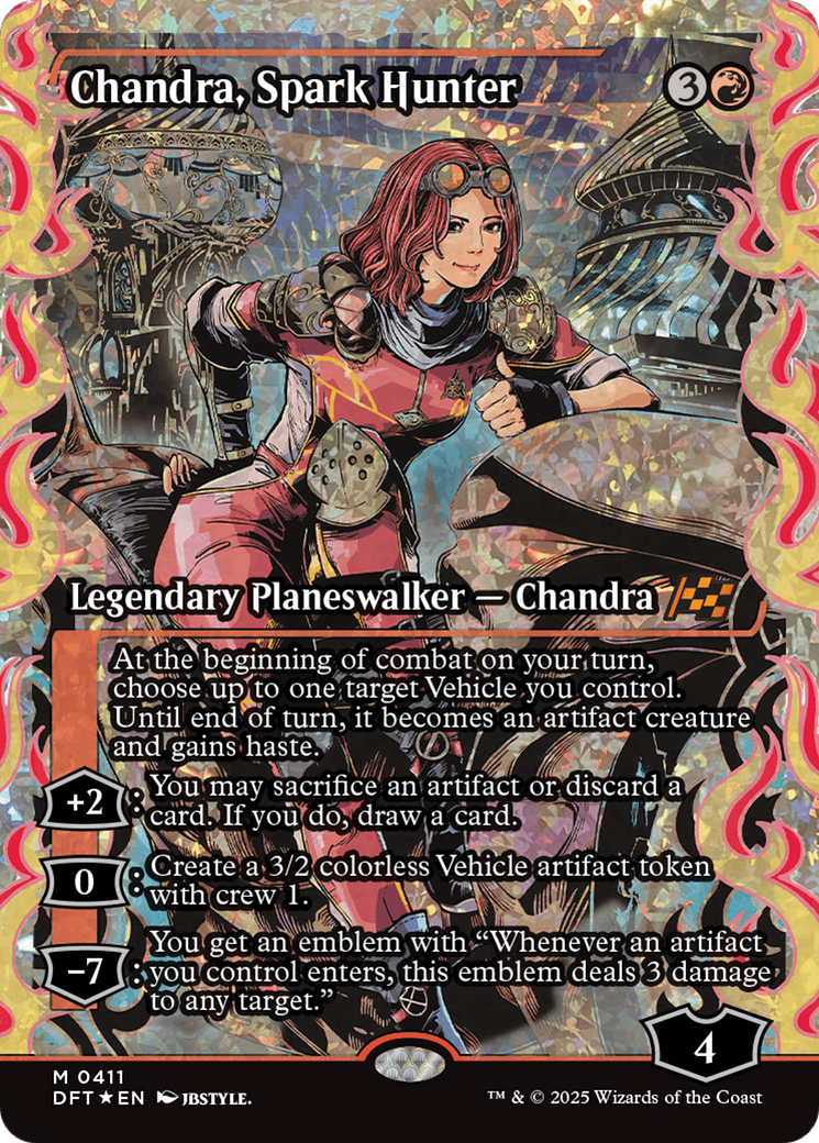 Chandra, Spark Hunter (Showcase) (Fracture Foil) [Aetherdrift] | Exor Games Bridgewater