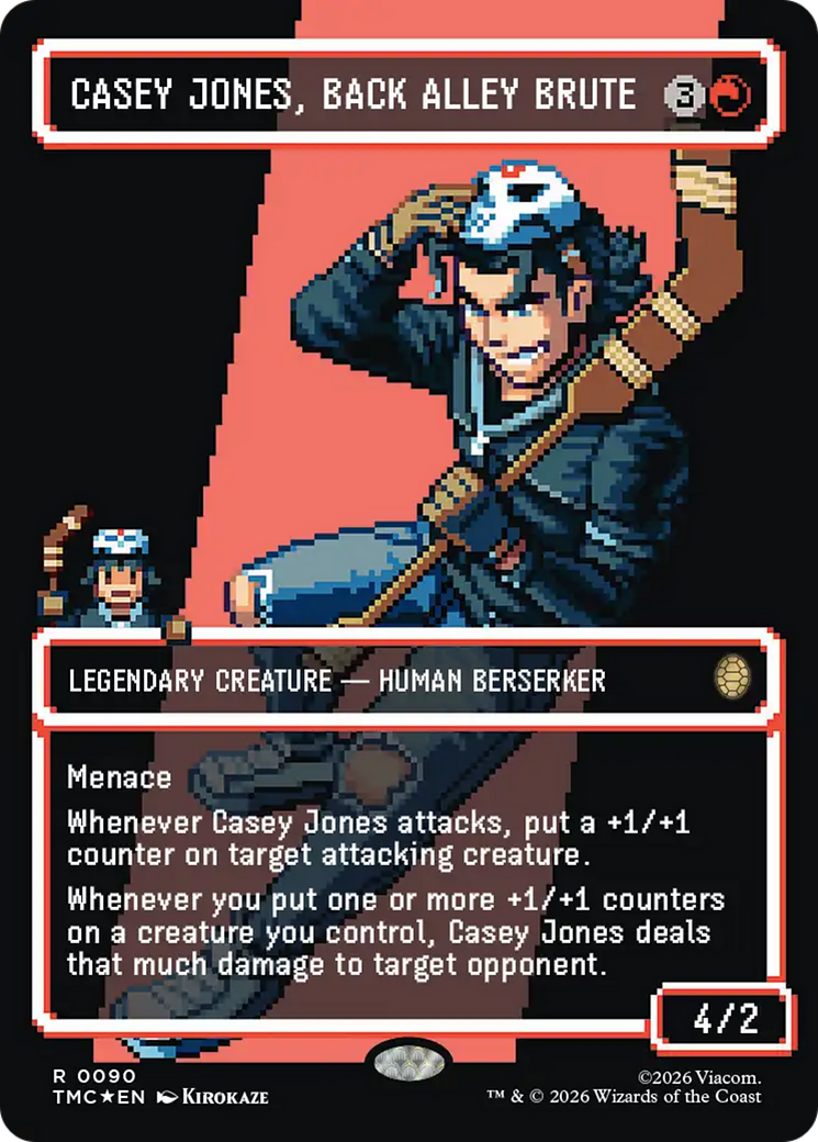 Casey Jones, Back Alley Brute (Borderless) (Surge Foil) [Teenage Mutant Ninja Turtles Commander] | Exor Games Bridgewater