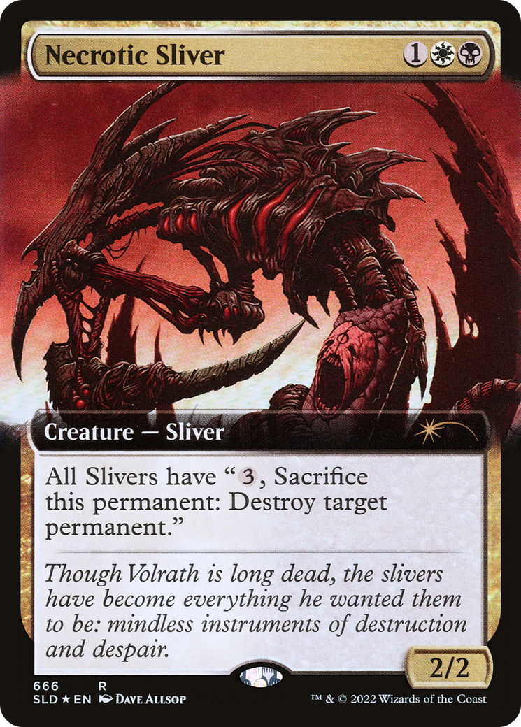 Necrotic Sliver (Extended Art) [Secret Lair Drop Promos] | Exor Games Bridgewater