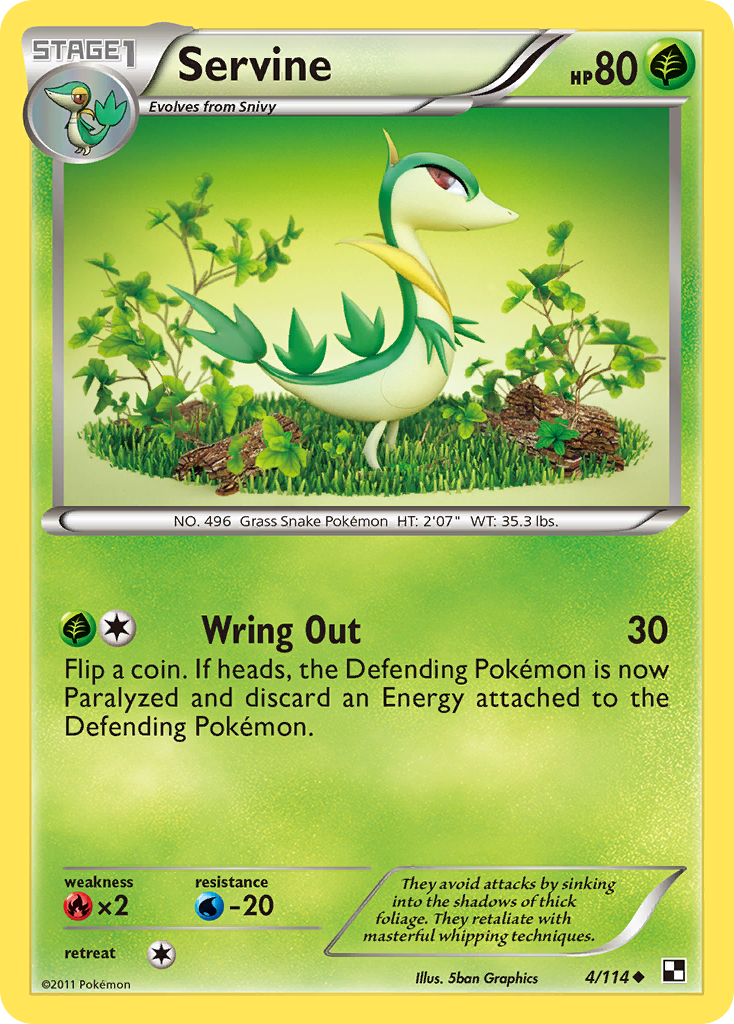 Servine (4/114) [Black & White: Base Set] | Exor Games Bridgewater