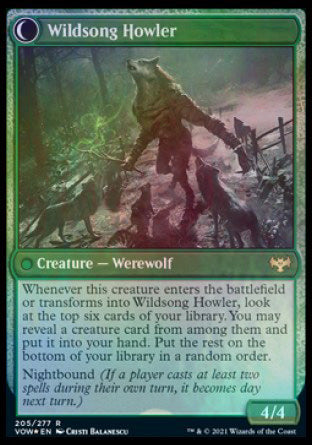 Howlpack Piper // Wildsong Howler [Innistrad: Crimson Vow Prerelease Promos] | Exor Games Bridgewater